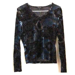 Karen Kane Long Sleeve V-neck Blouse